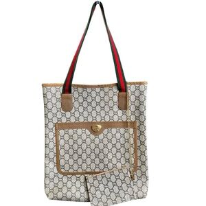 Gucci Plus GG Monogram
Coated Canvas Sherry Line Vintage
Tote with Pouch